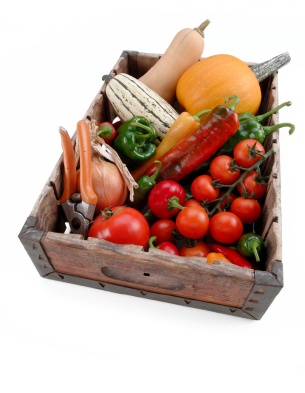 vegetables in box